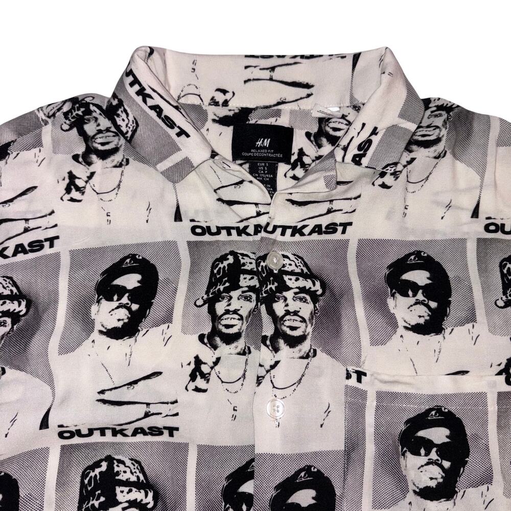 H&M x Outcast Rap Resort Shirt Andre 3000 Big Boi Graphic Print Small